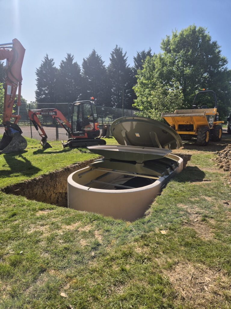 Klargester treatment plant installation in West Sussex